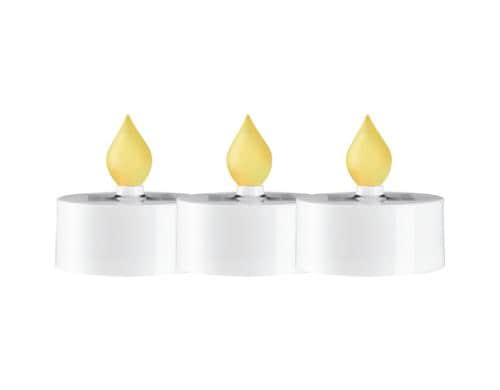 Star Trading Solar Kerzen 3-p Saul Weiss, Lichtfarbe Gelb
