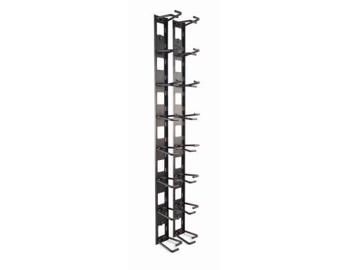 APC NetShelter Kabelführungsleiste AR8442 schwarz, 8 grosse Ringe, vertikal