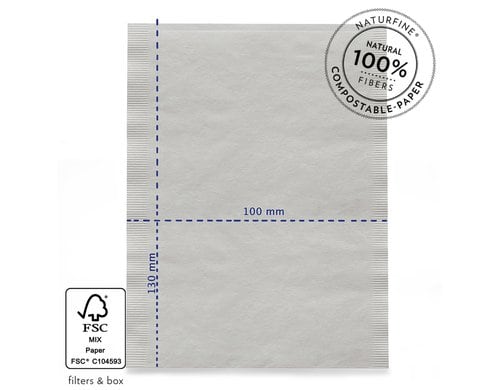 Finum Teacup Set 60 Papierfilter + Bambusstick