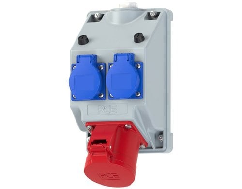 Spälti Wandsteckdosenkombination COMBO-POL2 32/5 IP44 2xT23