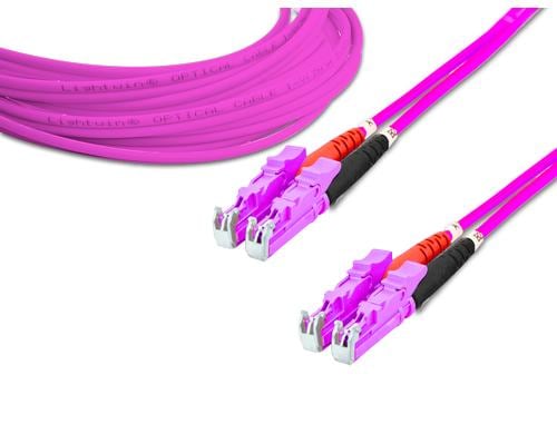 Lightwin LWL HQ Duplex Patchkabel, LSH, 1m Multimode OM4, E2000-E2000 kompatibel