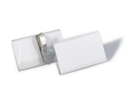 Durable Namensschild m. Krokoklemme 40x75mm Pack à 25 Stück