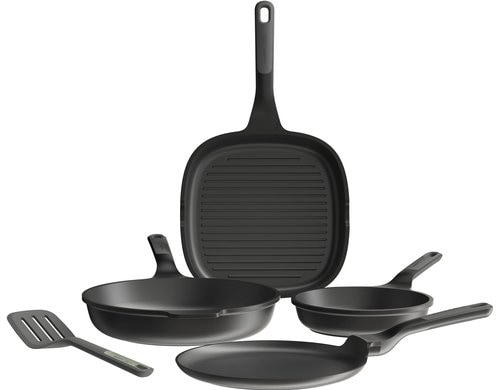 BergHOFF Pfannen-Set Leo Stone+ 4-teilig, recyceltes Aluminium