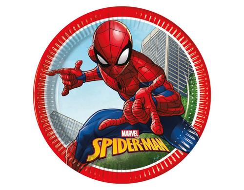 Spiderman Pappteller D: 23 cm, 8 Stück, Papier