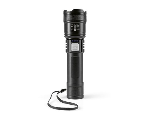 EASYmaxx Taschenlampe wiederaufladbar 3,7V schwarz