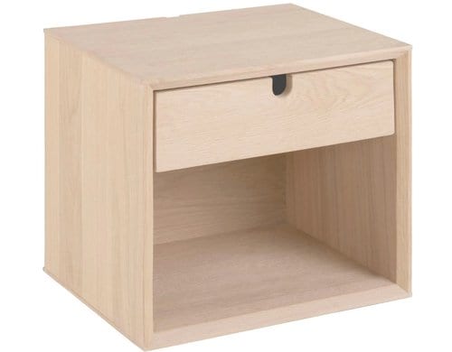 AC Design Nachttisch Century Hellbraun, 37x32x33 cm