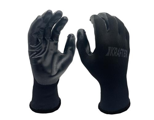 KRAFTER Arbeitshandschuh Grösse 10/XL, schwarz