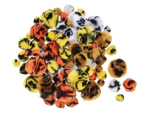 Glorex Pompon mix, Tieroptik 15-30 mm, 100 Stück