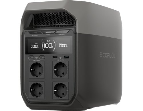 EcoFlow DELTA 3 Tragbare Powerst. CH-Konform Silber/Grau