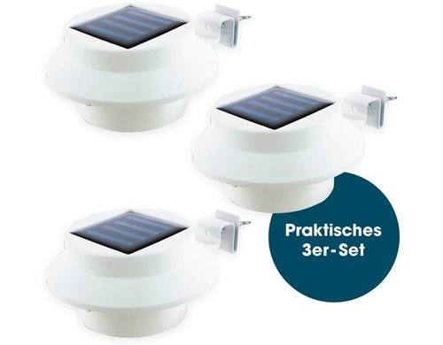 EASYmaxx Solar-Leuchte Dachrinne 3 Stk 3er-Set 1,2V