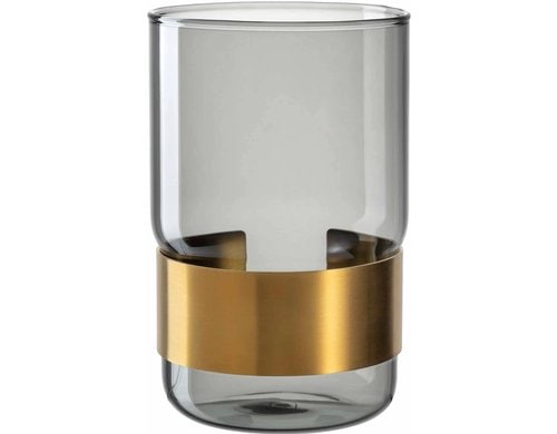 Leonardo Vase Silenzio 15 GK/Vase 15 grau, D:10cm, H:15cm
