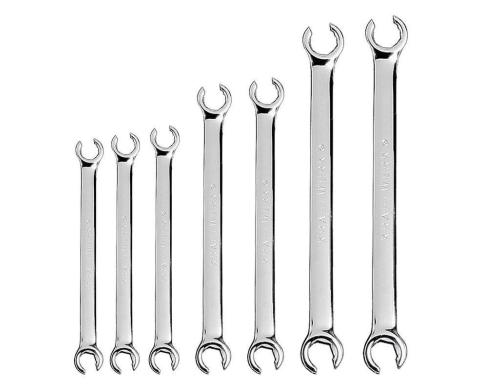 Kraftwerk 3580 Doppelringschlüsselsatz offener Doppelringschlüsselsatz. 7-teilig,