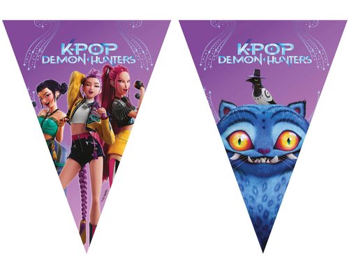 Fiesta Girlande Flaggen K-Pop Demon 1 Stk, Papier FSC