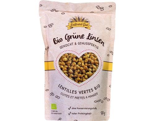 Grüne Linsen gekocht BIO 120 g
