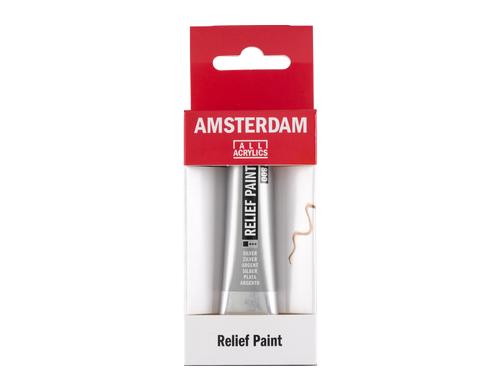 Amsterdam Acrylfarbe Reliefpaint 20ml, Farbe Silber
