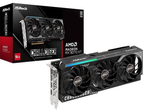 ASRock AMD Radeon RX 9070 XT Challenger 16G AMD Radeon RX9070 XT, 1x HDMI, 3x DP