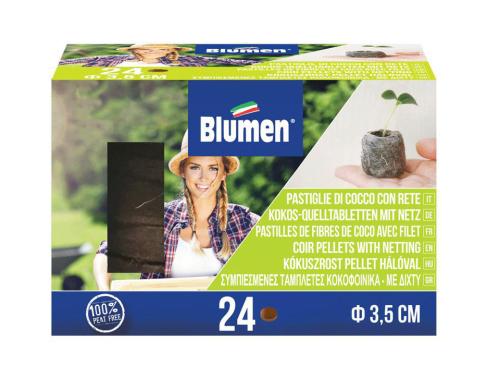 Blumen Kokosquelltabletten mit Netz ø 35 mm, 24 St.im Karton