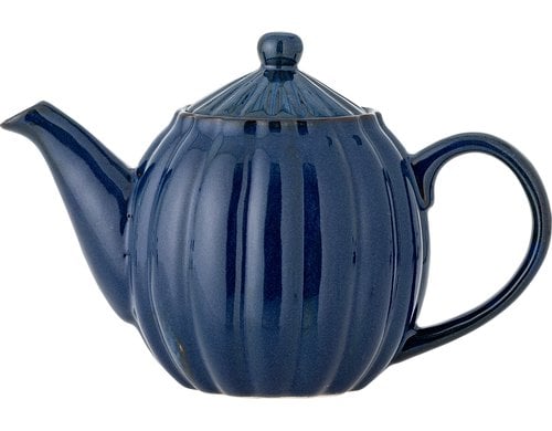 Bloomingville Teekanne Latina, Blau 13x17 cm (DxH), Steingut