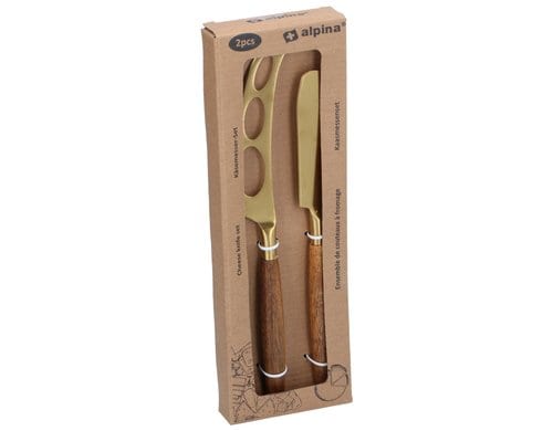 Alpina Käsemesser-Set, 2-teilig 26x3,2x1,5 cm, 83gr, SS/WD CBW