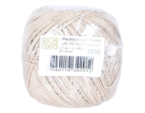 Bächi Cord Packschnur Hanf UR-TE 1600 160m, Ø 0,8 mm , Tragkraft 10 kg