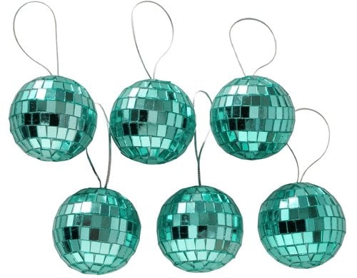 Boltze Dekoanhänger Disco 6 tlg. 5x5cm, Grün