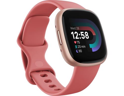 Fitbit Versa 4 Smartwatch pink sand/copper rose