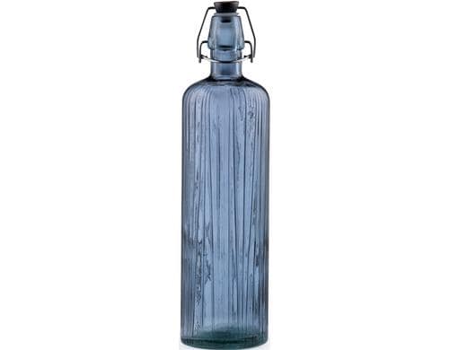 Bitz Glasflasche Kusintha Blau 1.2l 1 Stk., 8x34cm, Glas, Bügelverschluss