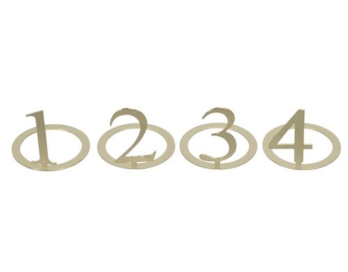 COCON Kerzenring Zahlen 1-4, Set à 4 Stk. 3x3 cm, gold, Eisen