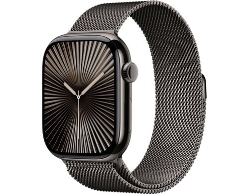 Apple Watch S10 CEL 46 Slate Titaniu Loop S mit Slate Milanese Loop - S/M