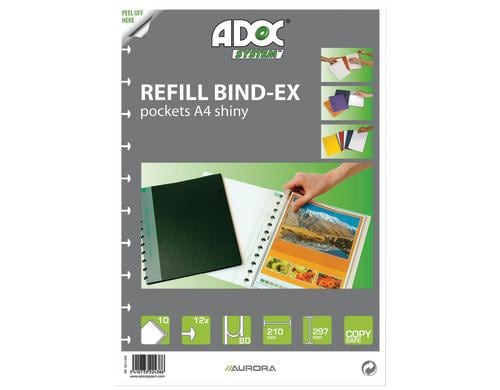 Adoc Ersatztaschen A4, glatt, 10 Stk