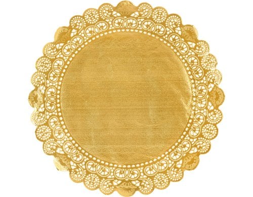 Duni Tortenspitzen Rund 36cm gold D:36cm, 100 Stk.