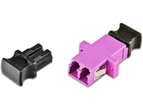 Lightwin LWL Kupplung LC-LC, OM4 Duplex Multimode, plastik, violet