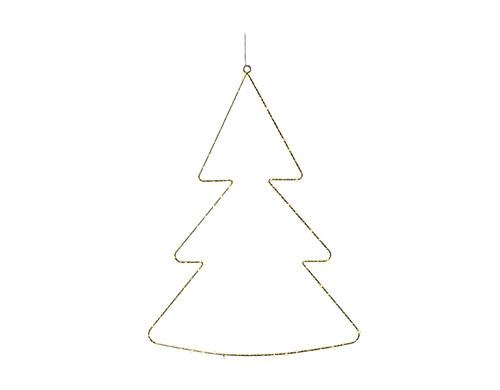 Sirius LED Stern Liva Tannebaum, Gold 80 LED, H:70cm + 3m, exkl. 2xAAA Batt.