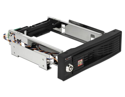 Delock HDD Einbaurahmen, 3.5 HDD in 5.25 schwarz, Hot-Swap