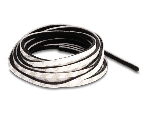 Delock Bürstenstreifen 5mm - 5m Länge selbstklebend, schwarz