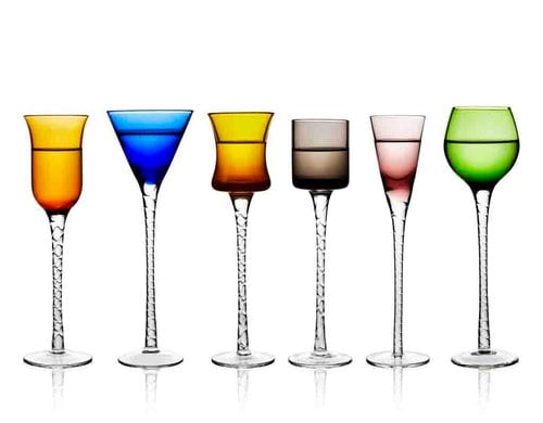 Lyngby Aquavit Glas London 18 cm 6 Stk. Assorted Farbe Mix, Glas