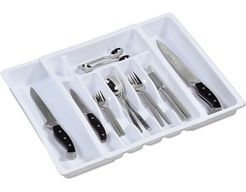 Kesper Besteckkasten variabel PP, Variable Breite: 29 - 50 cm, Weiss