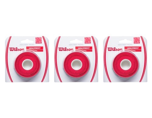 ABSORBX OVERGRIP PADEL 3 PACK Red