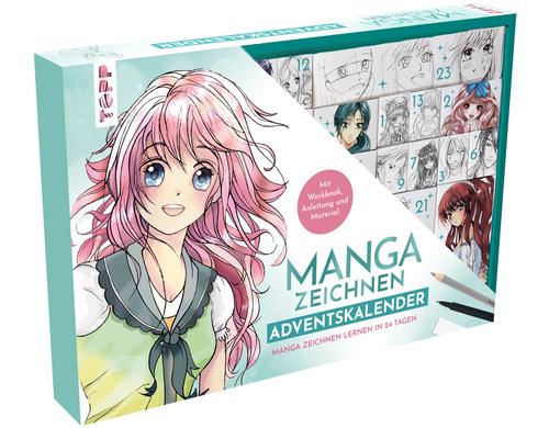 Adventskalender Manga Mit Anleitungsbuch, Workbook & Zeichenmat.
