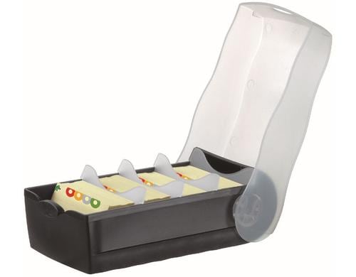 HAN Karteibox Croco A7 5 Stützen, 100 Karten, schwarz