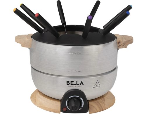 BergerLanz elektronisches Fondue Set Holz