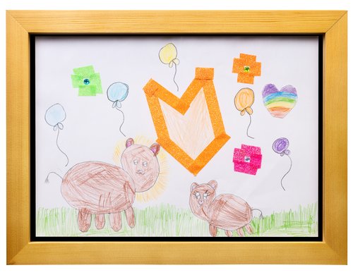 COCON, Bilderrahmen für Kinderzeichnungen 3 Für Zeichnungen A4, 35x26x5cm