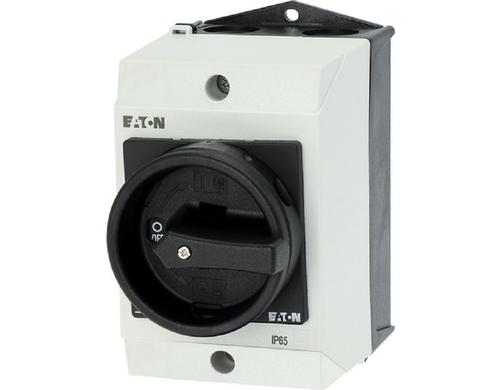 Eaton Hauptschalter 3 Polig+ N, 20 A HALT-Funktion T0, Schwarz