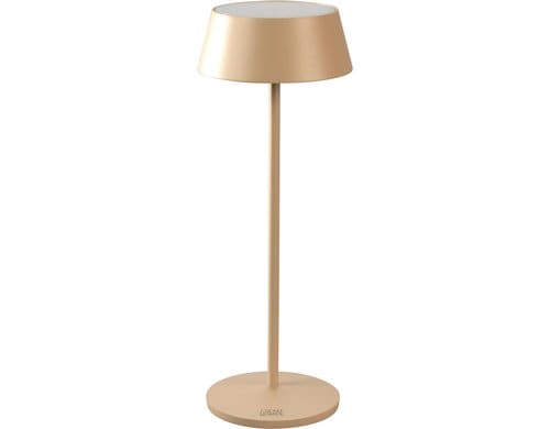 Konstsmide Menton USB-Tischleuchte Sand LED 2200/2700K, Dimmbar / IP54