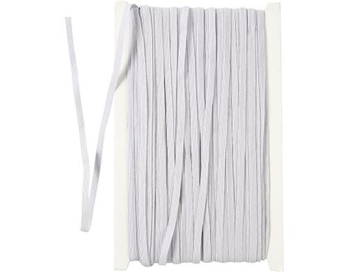 Creativ Company Elastikband weiss Breite 6 mm, Länge 5 0m