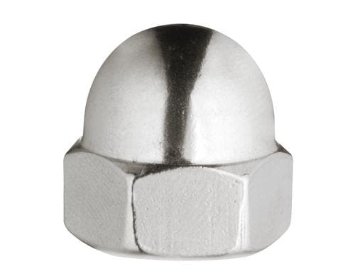 Krafter Hutmuttern M 6 DIN 1587 Messing blank 4 ST