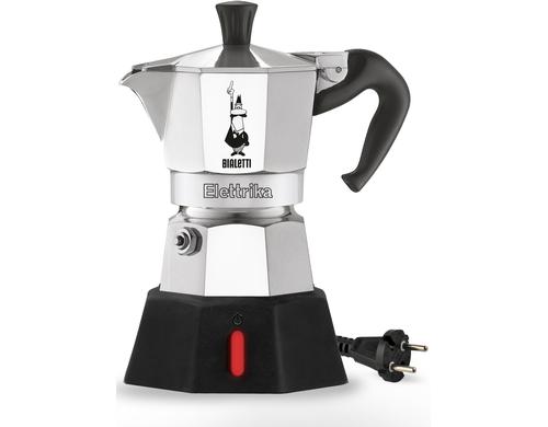 Bialetti Elettrika Kaffeemaschine New für 2 Tassen, ohne Timer, silber