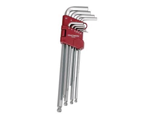 Kraftwerk 3604 Kugelkopf-Inbus-Satz Kugelkopf-Inbus-Satz 1.5-10 mm, 10-teilig,