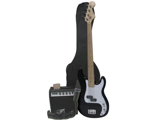 MAX GigKitBl Bass Gitarrenset, schwarz