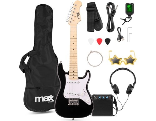 MAX GigKit Junior 1/4 BK E-Gitarrenset, Junior, 1/4, schwarz